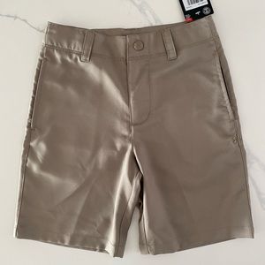 Under Armour boys khaki Dri-fit uniform shorts 6